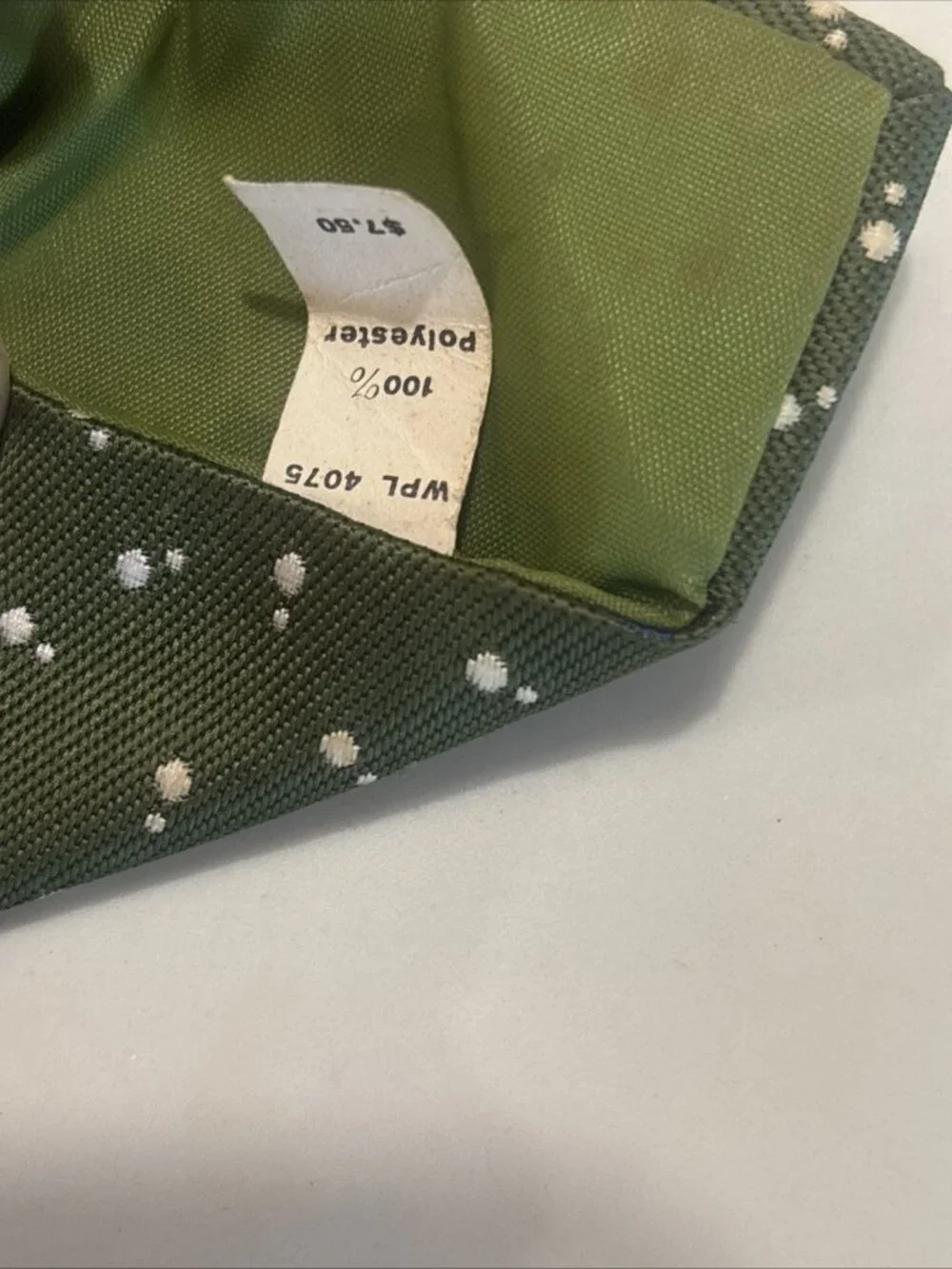 Vintage Liebert Polyester Necktie Tie Green Art Deco Retro Excellent Style